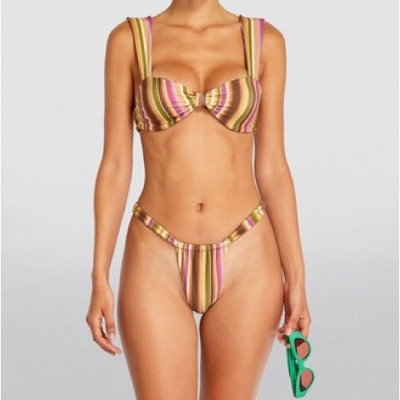 Savannah Morrow Striped Multicolor Bikini Set